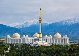 Independence,Monument,And,National,Library,In,Ashgabat,,Turkmenistan